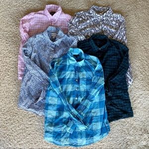 Five J. Crew Button Down Shirts